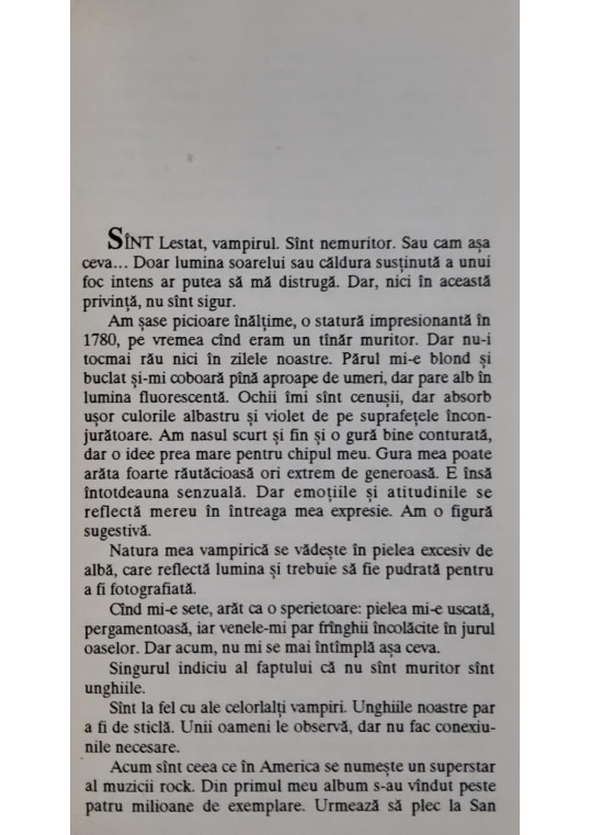 Vampirul Lestat - Cronicile vampirilor - Anne Rice